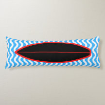 sリラックスブラックブルーウェーブサーフィン抱き枕