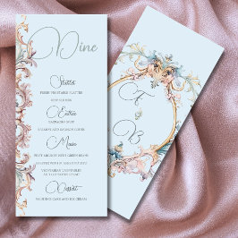 sリージェンシー結婚エラブルーモノグラムモノグラムメニュー メニュー