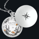 sヴィンテージ結婚コーラルバード記念日ネックレス ロケットネックレス<br><div class="desc">Keepsake Necklacesシルバーまたはスターリングシルバーのいずれかを選択</div>