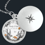 sヴィンテージ結婚コーラルバード記念日ネックレス ロケットネックレス<br><div class="desc">Keepsake Necklacesシルバーまたはスターリングシルバーのいずれかを選択</div>