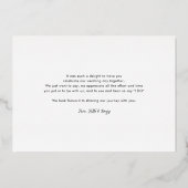 s写真結婚ありがとうバラゴールドフォイルカード 箔招待状 (裏面)