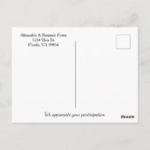 s写真結婚トロピカルウォーター色ありがとう ポストカード (裏面)