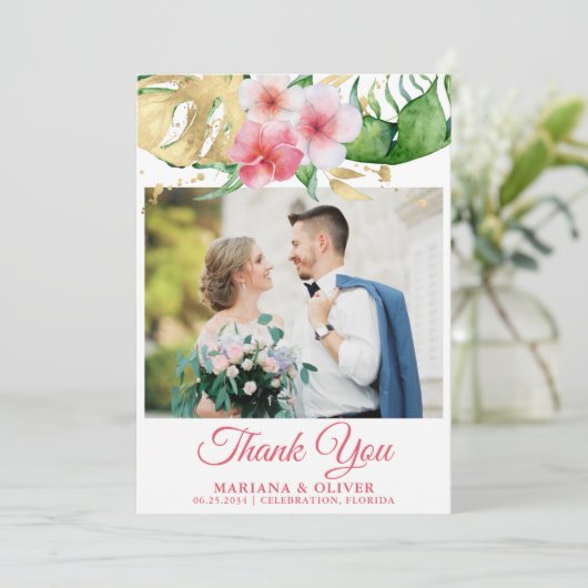 s写真結婚トロピカルパームズフローラ招待状 招待状 (スタンド正面)