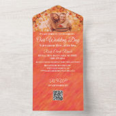 s写真結婚秋の雰囲気 – 秋スタイル- オールインワン招待状 (内側)