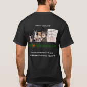 S前足にノーと言うデザインライトパープル Tシャツ (裏面)