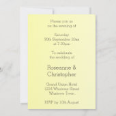 s夕べ結婚披露宴イエローサンフラワー 招待状 (裏面)