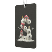 S字型雪だるまミニオン カーエアーフレッシュナー (左)