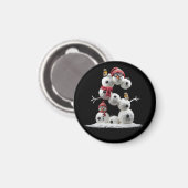 S字型雪だるまミニオン マグネット (正面/裏面)