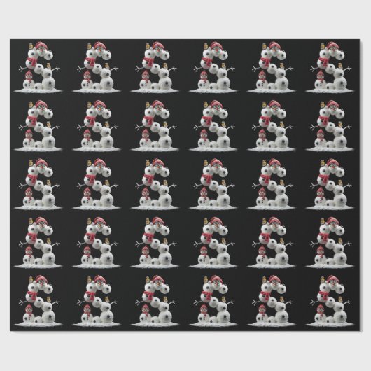 S字型雪だるまミニオン ラッピングペーパー (フラット)