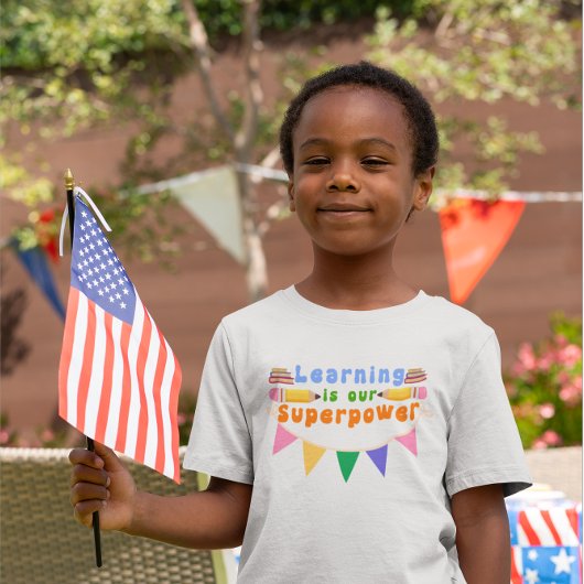 s学 isスーパーパワーキッズデザイン tシャツ