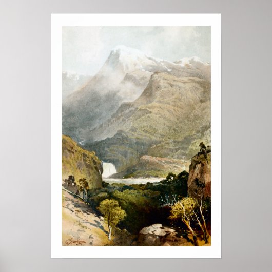 S山Kosciuszko Australiaアーカイブプリント ポスター (正面)