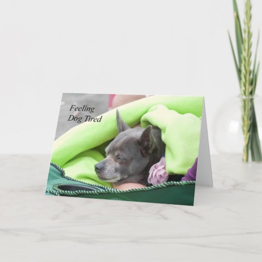 s感じドッグ疲れ(Chihuahua) – フレームアートカード カード (正面)