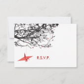 s折り紙ぶら下がった紙クレーズアジア結婚式RSVP 出欠カード (裏面)