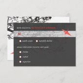 s折り紙ぶら下がった紙クレーズアジア結婚式RSVP 出欠カード (正面/裏面)