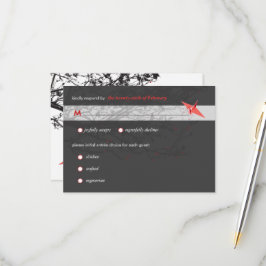 s折り紙ぶら下がった紙クレーズアジア結婚式RSVP 出欠カード