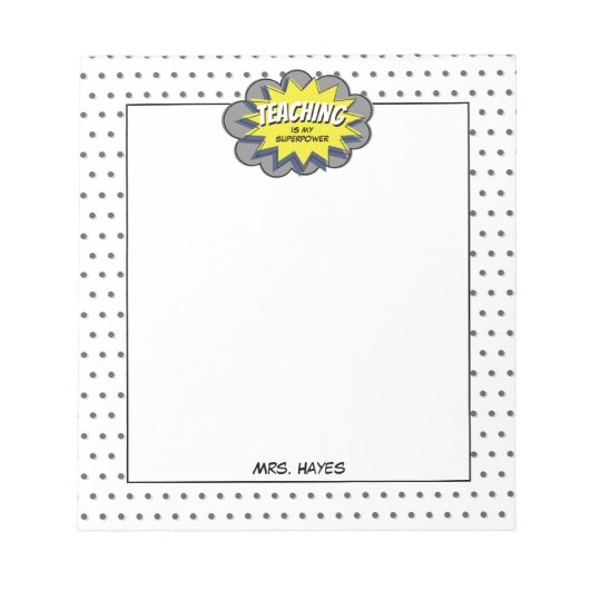 s教えは私の超大国イエローブルーヒーロー先生 ノートパッド (正面)