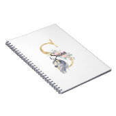 S文字パーソナライズされた名馬文字 ノートブック (右側)