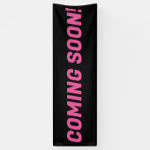 s来 soon l Black & Pinkプロモーション文字 横断幕 (縦)