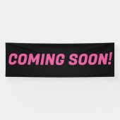 s来 soon l Black & Pinkプロモーション文字 横断幕 (横)