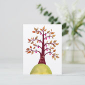 s秋結婚秋の愛ハートツリー彫刻招待状 招待状 (スタンド正面)