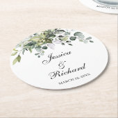 s紙結婚プレートラウンド紙コースター ラウンドペーパーコースター (アングル)