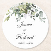 s紙結婚プレートラウンド紙コースター ラウンドペーパーコースター (正面)