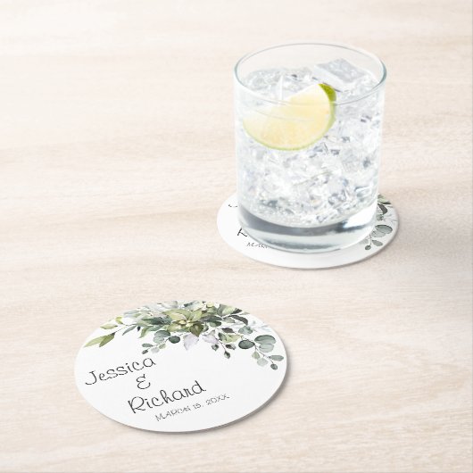 s紙結婚プレートラウンド紙コースター ラウンドペーパーコースター (インサイチュ)