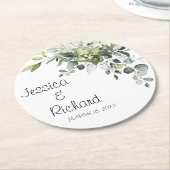 s紙結婚プレートラウンド紙コースター ラウンドペーパーコースター (アングル)