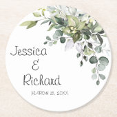 s紙結婚プレートラウンド紙コースター ラウンドペーパーコースター (正面)