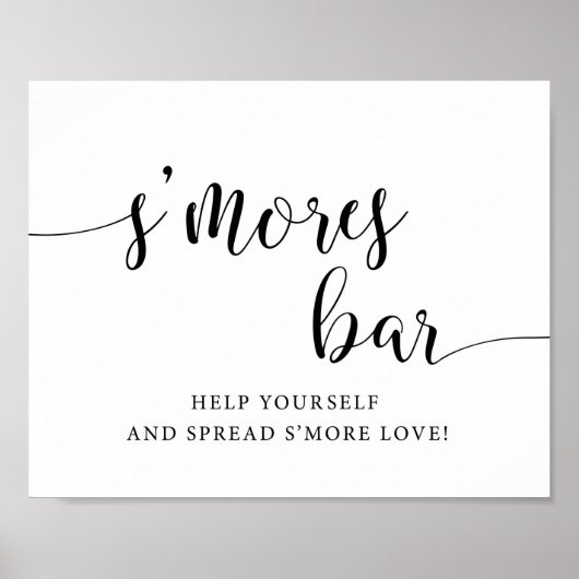 s素朴mores結婚バーSmore Love Sign ポスター (正面)