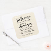 s結婚ウェルカムサンキューホテルカスタムお気に入りバッグ スクエアシール (封筒)