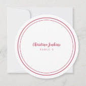 s結婚カスタムゲストマゼンタレッドラウンド座席表 (正面)