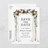 s結婚キャノピーアーチ水カラーボホフローラ 案内ポストカード (正面/裏面)