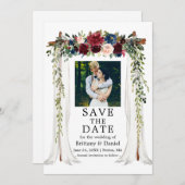 s結婚キャノピー水カラーフローラ写真 セーブザデート (正面/裏面)