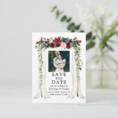 s結婚キャノピー水カラーフローラ写真 案内ポストカード (スタンド正面)