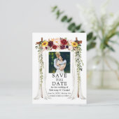 s結婚キャノピー水彩混合フローラ写真 案内ポストカード (スタンド正面)