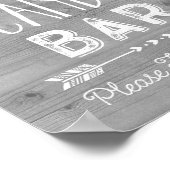 s結婚キャンディバーサインウッドハート矢印 ポスター (角)