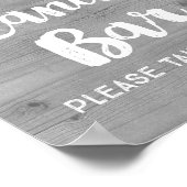 s結婚キャンディバーサインウッドパターンリース ポスター (角)