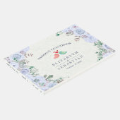 s結婚ゲストブックライトブルー水彩フローラ ゲストブック (コーナー)