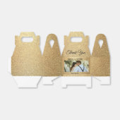 s結婚ゲーブルビーフボックス – 金ゴールドグリッター フェイバーボックス (折り畳みなし)