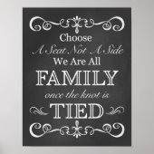 s結婚サイン – シートの選択Chalkboardサイン ポスター (正面)