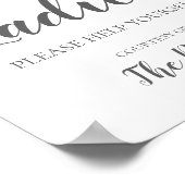 s結婚サイン – レディースバスルームのバスケットフローラサイン ポスター (角)