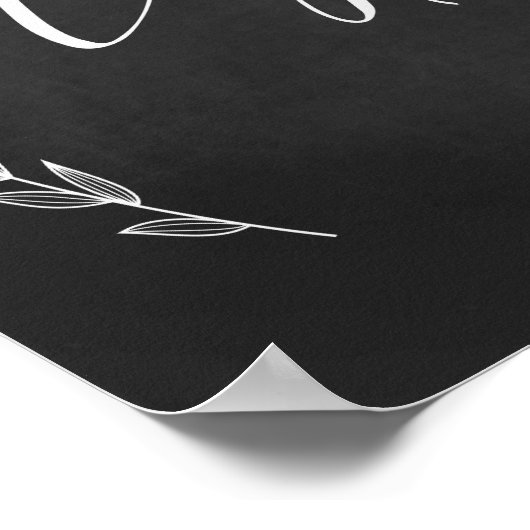 s結婚サイン – 葉巻バーの結婚黒板サイン ポスター (角)