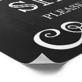 s結婚サイン – 踊りシューズChalkboardサイン ポスター (角)