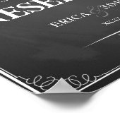 s結婚サインchalkboard予約テーブル ポスター (角)
