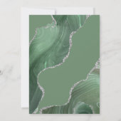 s結婚サンキューカードセージ瑪瑙シルバーグリッター サンキューカード (裏面)