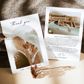 s結婚サンキューカード、Boho Arch Photo Thank You 招待状