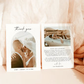 s結婚サンキューカード、Boho Arch Photo Thank You 招待状
