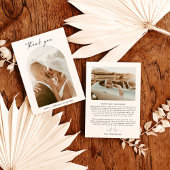 s結婚サンキューカード、Boho Arch Photo Thank You 招待状