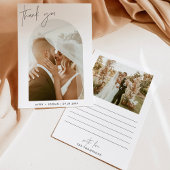 s結婚サンキューカード、Boho Arch Photo Thank You 招待状